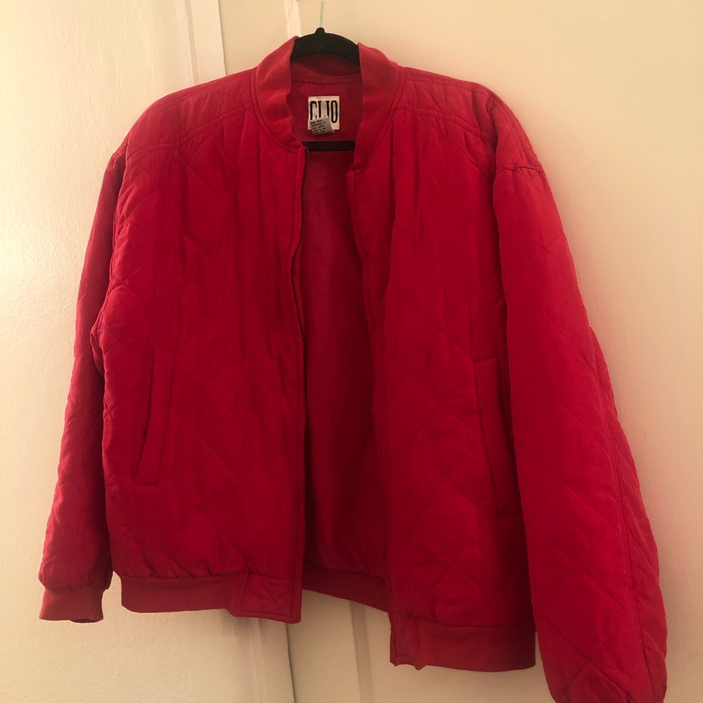 Red vintage bomber
